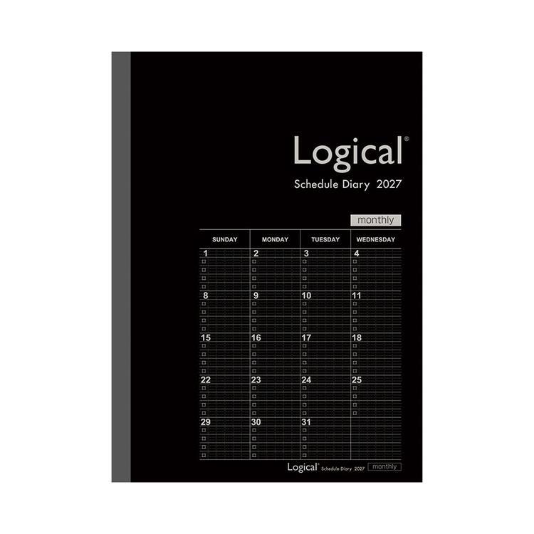 2026年12月始まり手帳 月間 B5 ロジカル ブラック ブラック