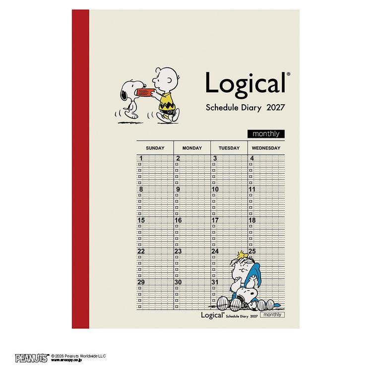 2026年12月始まり手帳 月間 B6 ロジカル PEANUTS 1 PEANUTS 1