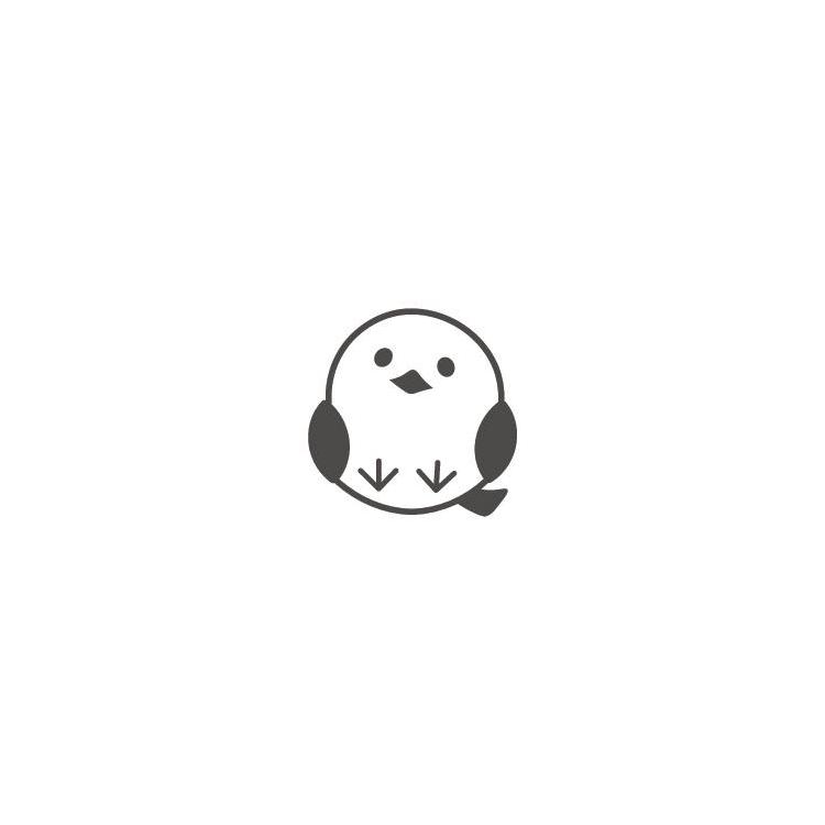 フリクションスタンプ シマエナガ(ブラック) シマエナガ(ブラック)