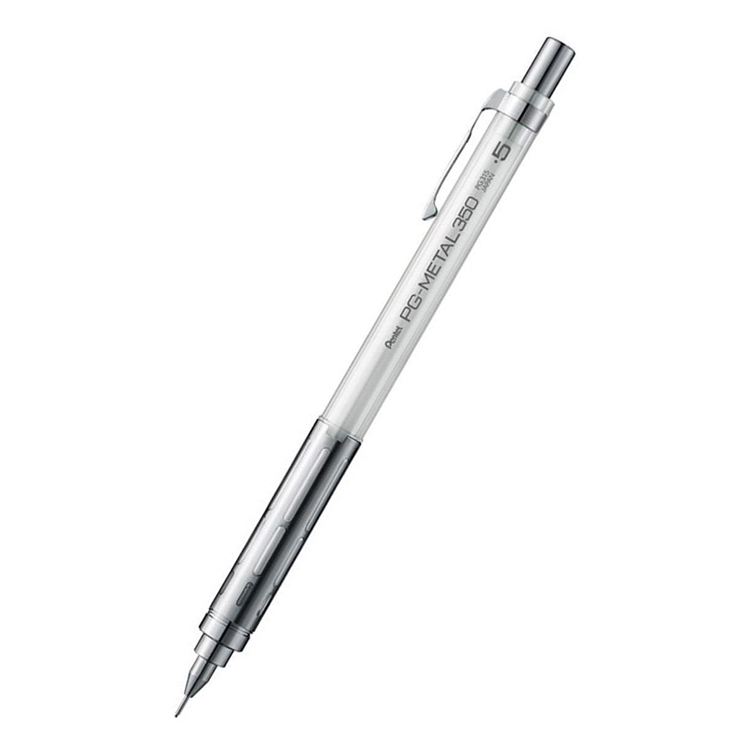 PGメタル350 シャープペンシル 0.5mm クリアホワイト クリアホワイト