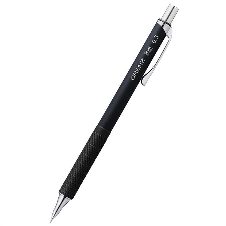 オレンズ メタルグリップ シャープペン 0.3mm ブラック ブラック