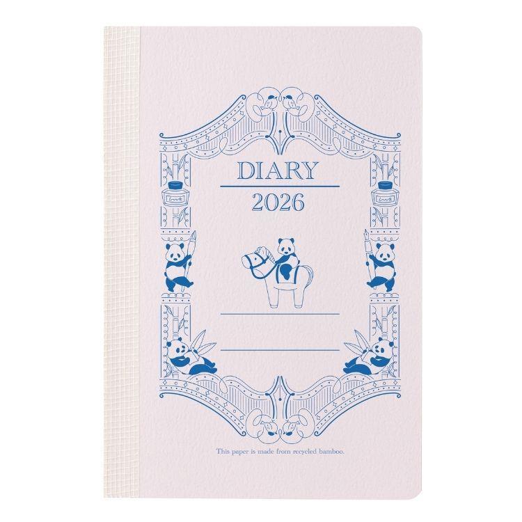 2025年12月始まり 月間 B7 PANDAful LIFE 竹紙ダイアリー バイオレット バイオレット