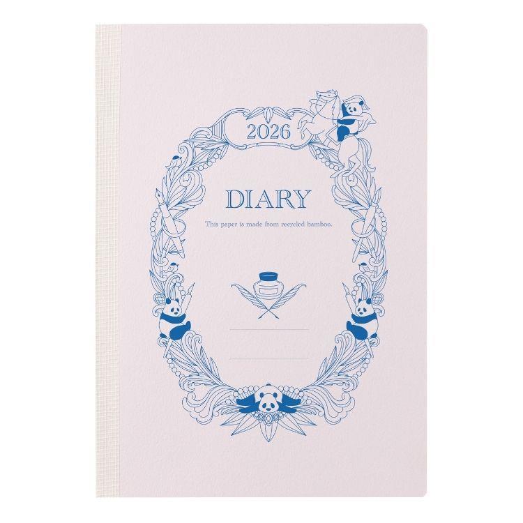 2025年12月始まり 月間 B6 PANDAful LIFE 竹紙ダイアリー ブルー ブルー