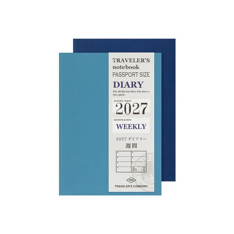 2027年1月始まり手帳 週間レフト パスポートサイズ トラベラーズノート