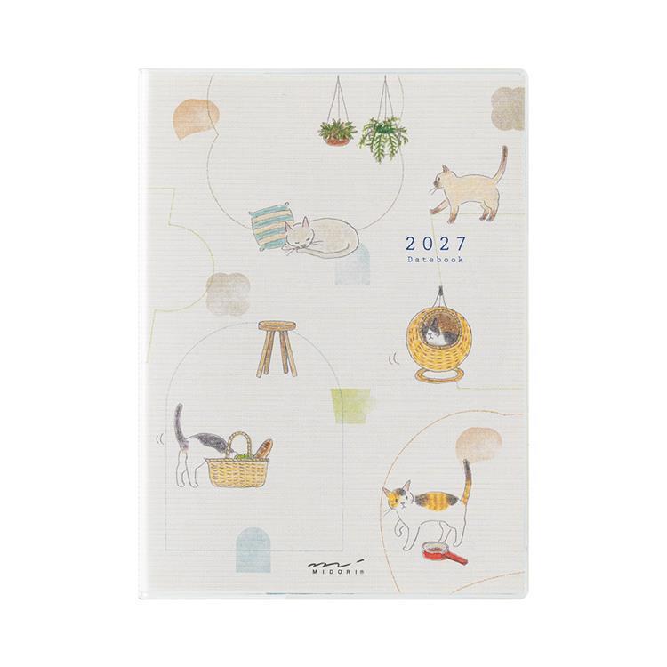 2027年1月始まり手帳 週間 A6 ネコ ネコ