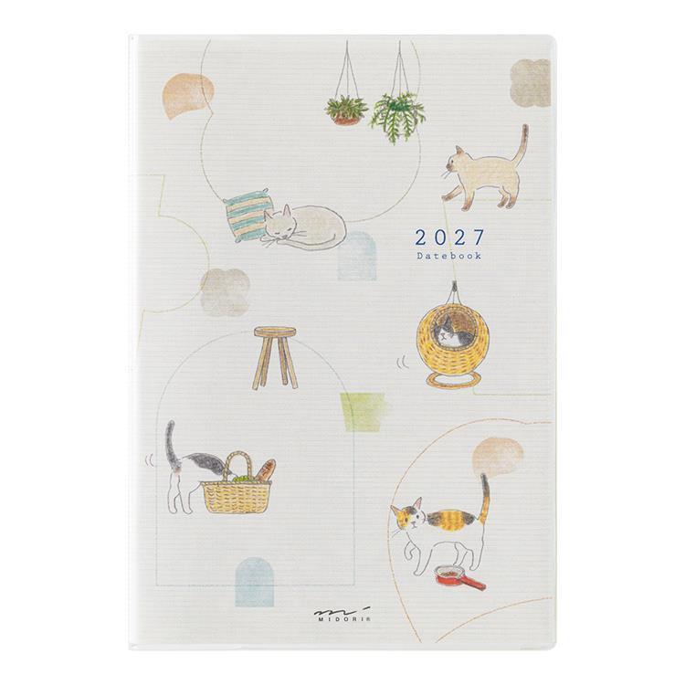 2027年1月始まり手帳 週間 B6 ネコ ネコ