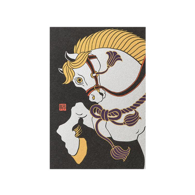 冬柄ポストカード 白馬柄 白馬柄