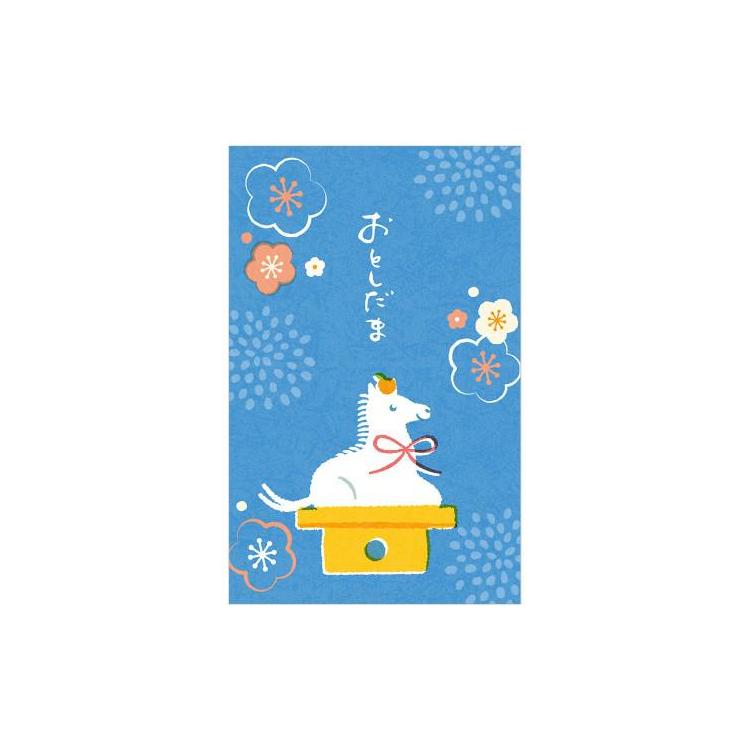 年賀ポチ袋 印刷干支 おもち午 3枚入り おもち午