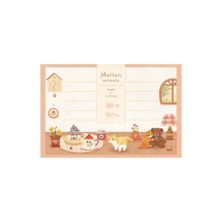 ミニレター まったりアニマルズ デイ キトゥン キトゥン