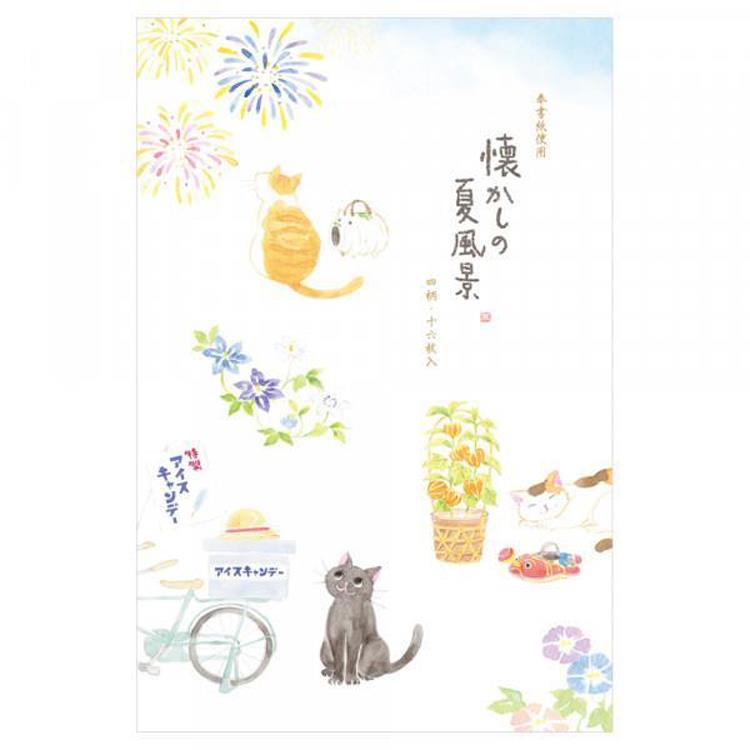 夏柄 便箋 ねころび 夏風景 夏風景