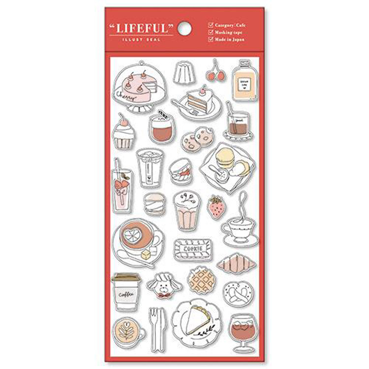 ライフフル イラストシール カフェ ステーショナリー ロフト公式通販サイト Loft