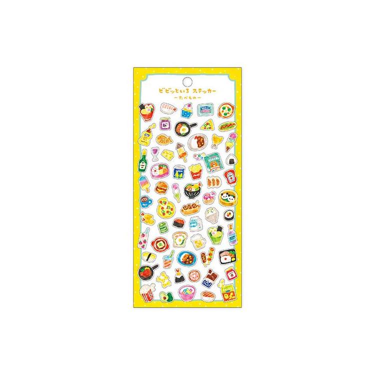 ビビッといろステッカー たべもの たべもの
