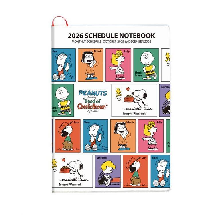 2025年10月始まり手帳 月間 A5 スヌーピー ホワイト ホワイト