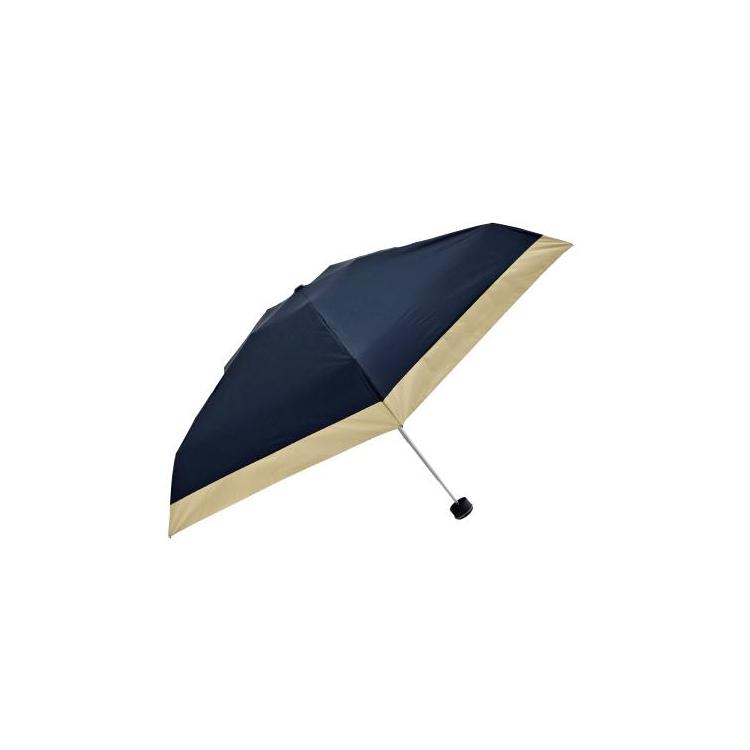 HUS. ハス 折りたたみ傘晴雨兼用 オールウェザー カラーズ ブルー×サンド