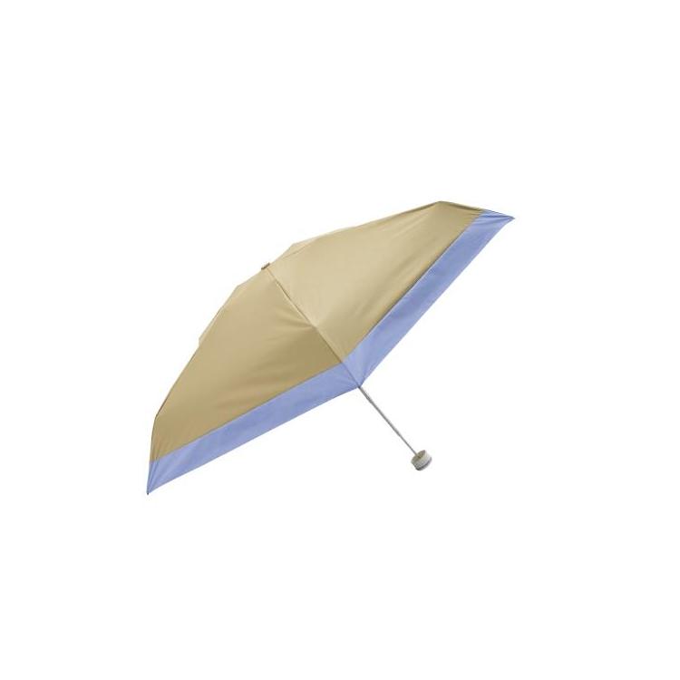 HUS. ハス 折りたたみ傘晴雨兼用 オールウェザー カラーズ サンド×スカイブルー