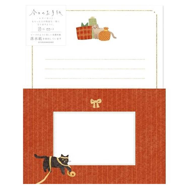 冬柄レターセット プレゼントとにゃんこ プレゼントとにゃんこ