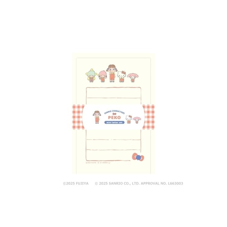 ミニレターセット PEKO×サンリオキャラクターズ チェックA チェックA