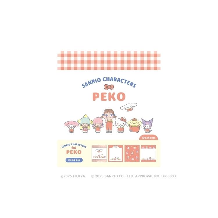 メモパッド PEKO×サンリオキャラクターズ チェックA チェックA