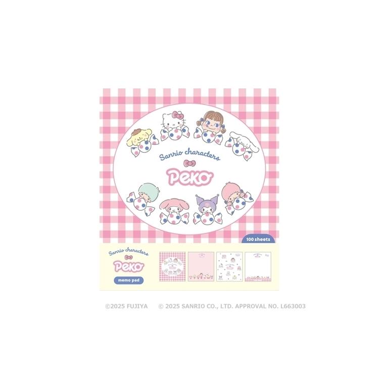 メモパッド PEKO×サンリオキャラクターズ チェックB チェックB