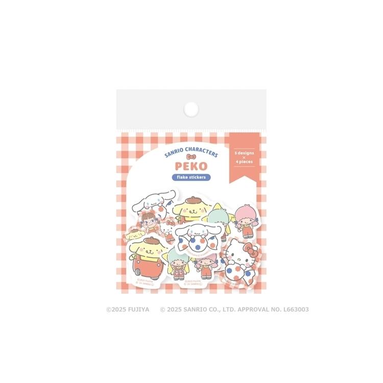 和紙フレークシール PEKO×サンリオキャラクターズ チェックA チェックA