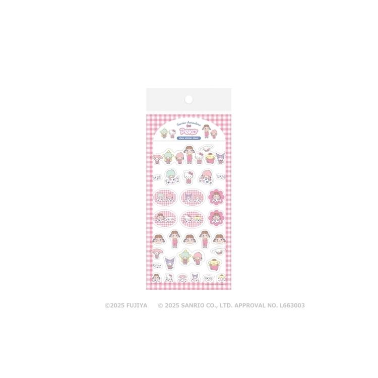 透明シールシート PEKO×サンリオキャラクターズ チェックB チェックB