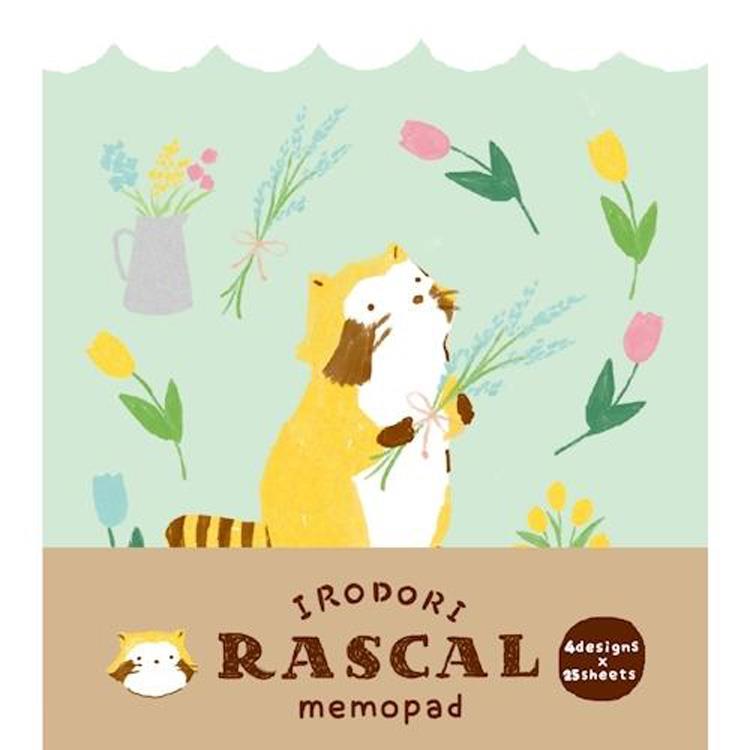メモパッド いろどりラスカル フラワー フラワー