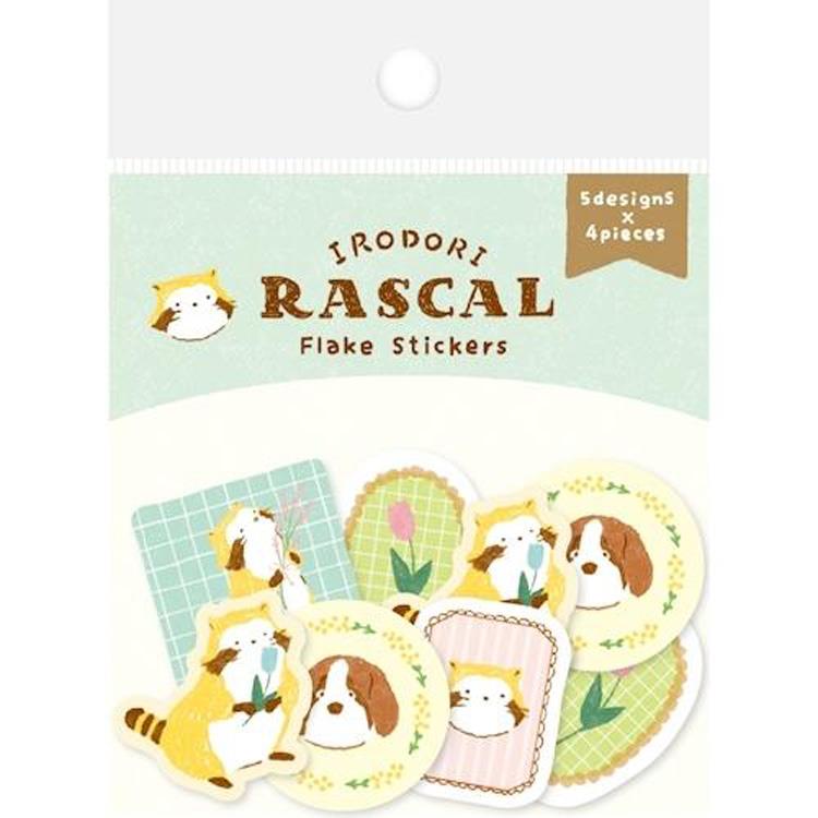 和紙フレークシール いろどりラスカル フラワー フラワー