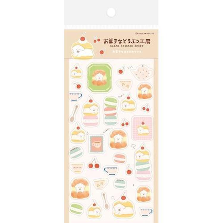 透明シールシート お菓子などうぶつ工房 はさまれワンコ はさまれワンコ