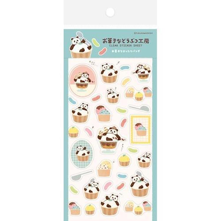 透明シールシート お菓子などうぶつ工房 まったりパンダ まったりパンダ