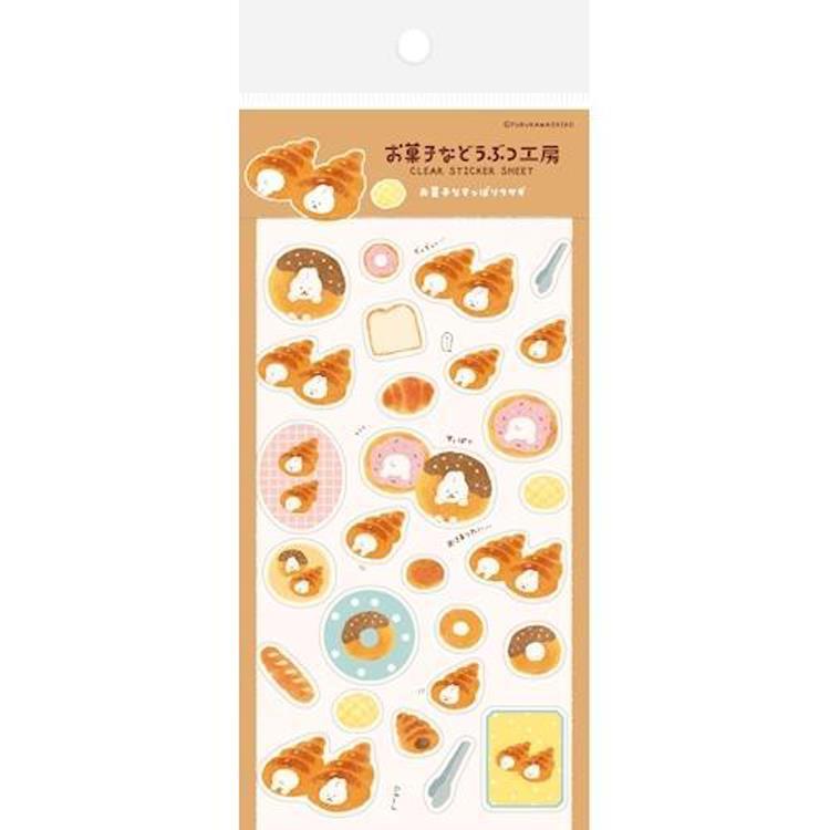 透明シールシート お菓子などうぶつ工房 すっぽりウサギ すっぽりウサギ