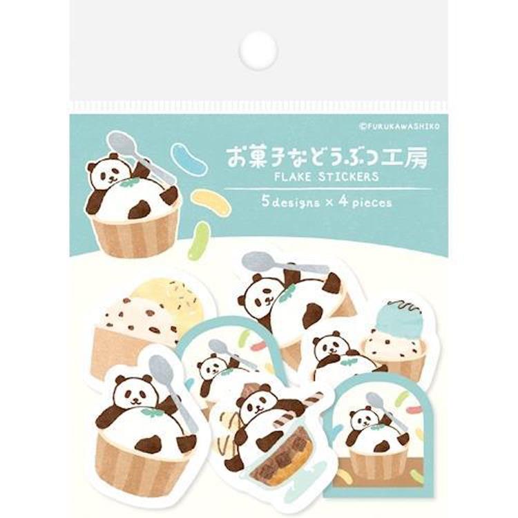 和紙フレークシール お菓子などうぶつ工房 まったりパンダ まったりパンダ