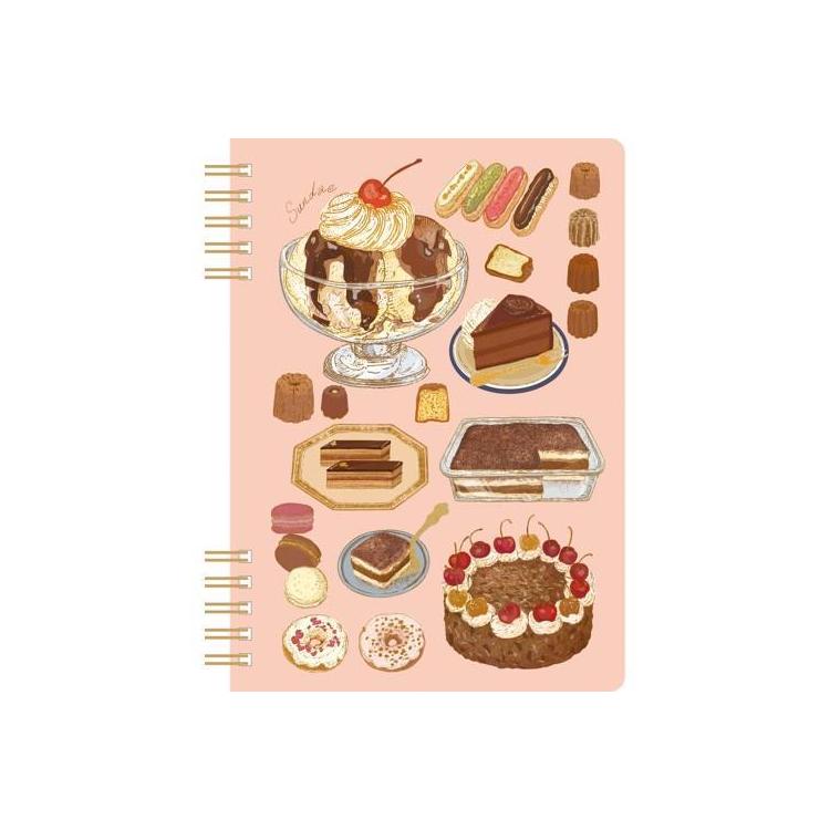 いのうえ彩 箔押しリングノート B6 スイーツB スイーツB