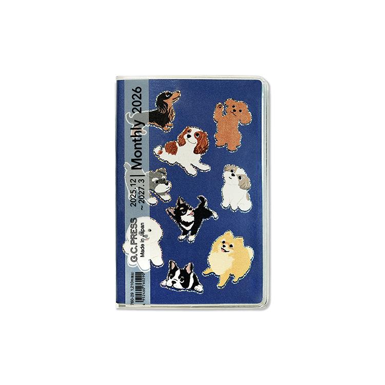 2025年12月始まり手帳 月間 A6 ポケット マイドッグ マイドッグ