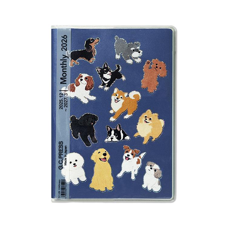 2025年12月始まり手帳 月間 B6 マイドッグ マイドッグ