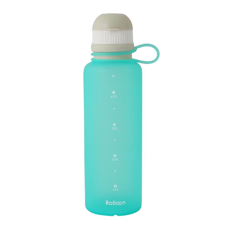 Rolloonシリコーンボトル 510ml アクアブルー 水筒 アクアブルー