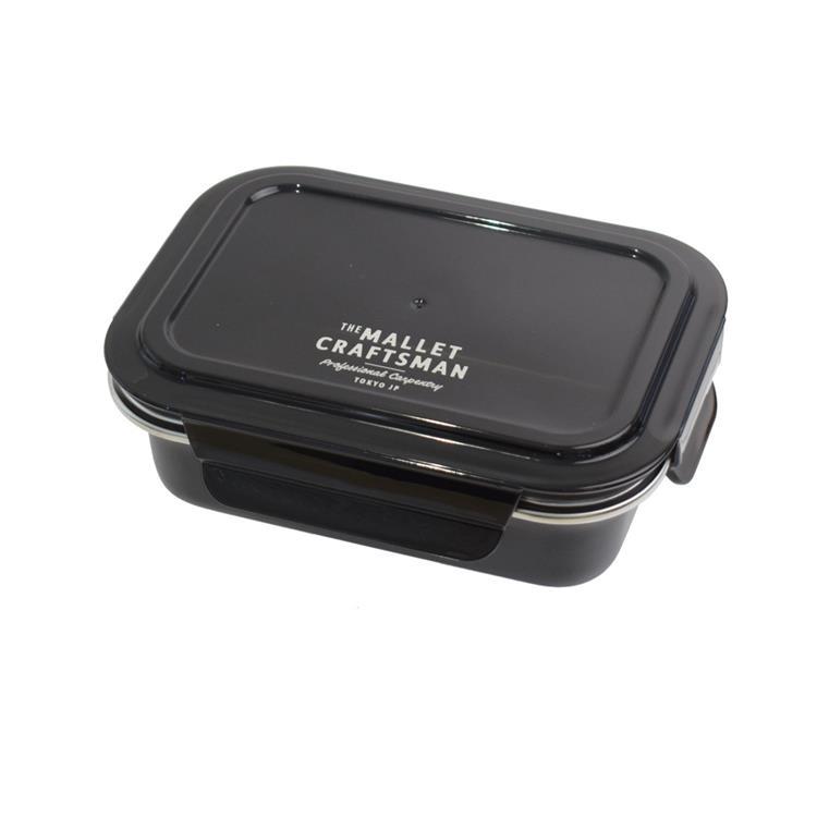 ステンレス4点ロックランチコンテナM 640ml ブラック お弁当箱 ブラック