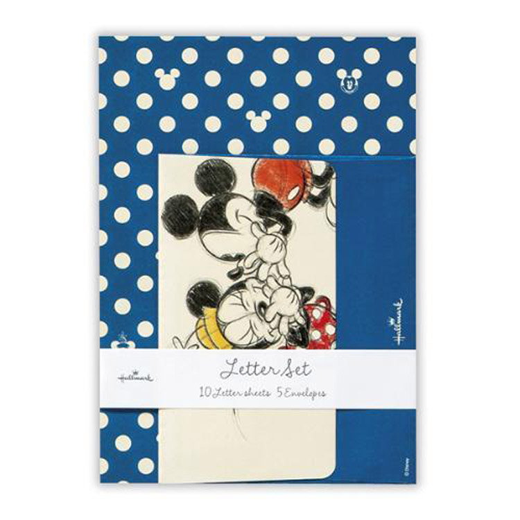 レターセット ディズニーミッキードット青 ステーショナリー ロフト公式通販サイト Loft