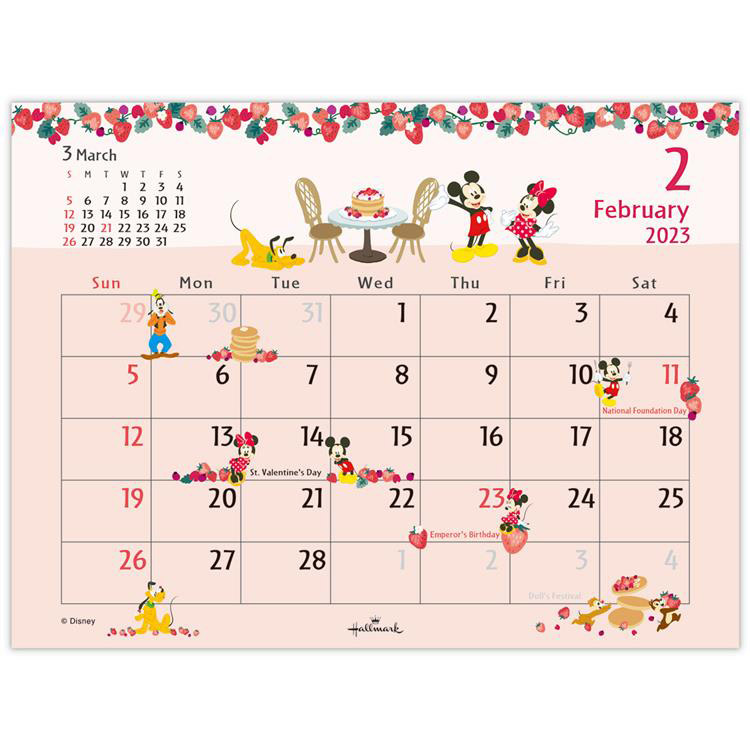 ２０２３年１月始まりカレンダー 卓上 ディズニー ミッキー ステーショナリー ロフト公式通販サイト Loft