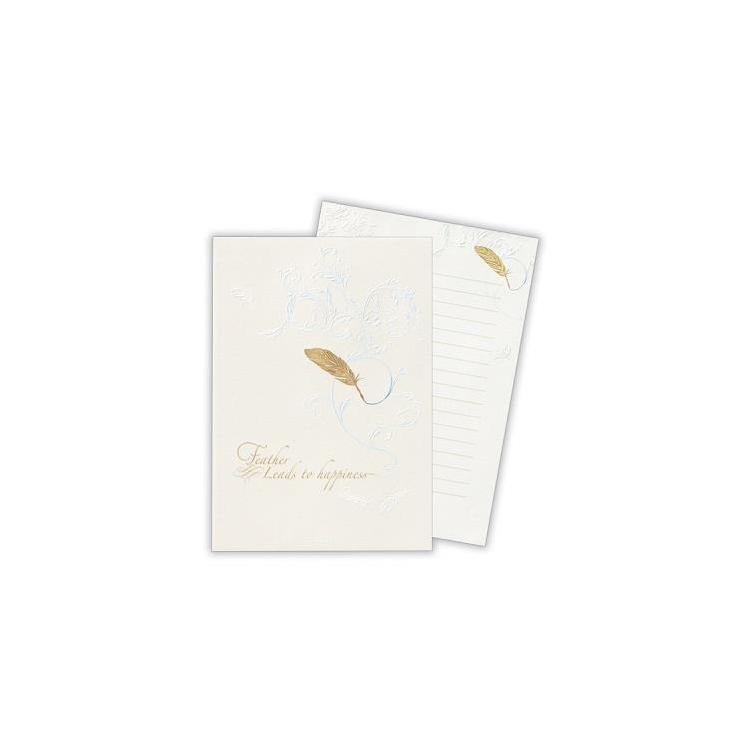 プレミアムレター 便箋 フェザーペン 羽根ペンの柄