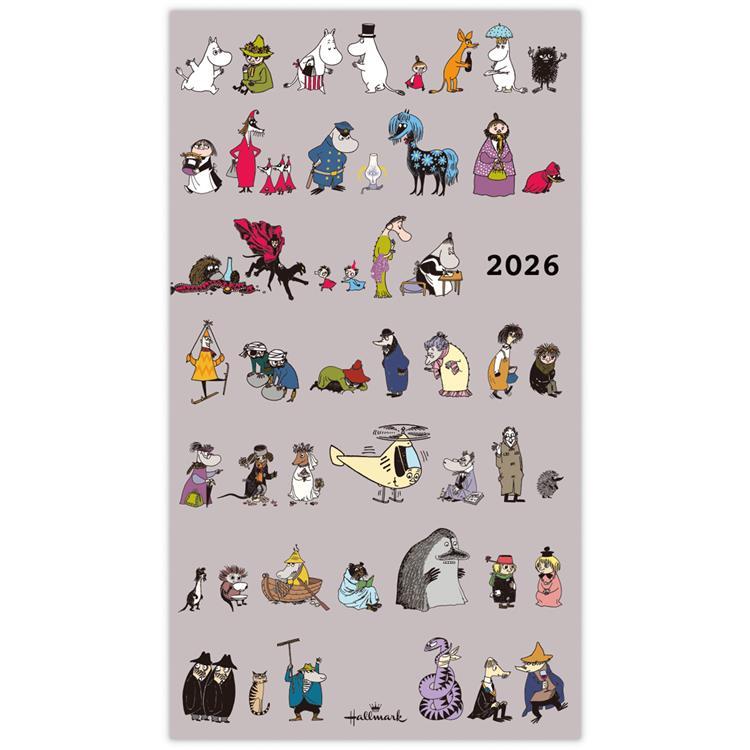 2025年10月始まり手帳 月間 B7 スリム ムーミン 80周年仲間たち