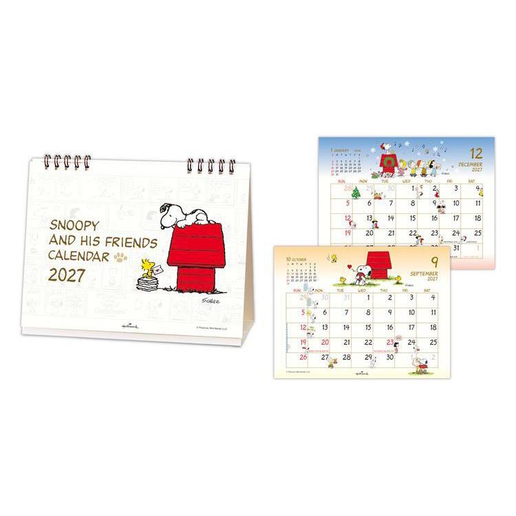 2027年1月始まりカレンダー 卓上 スヌーピー PEANUTS スヌーピー