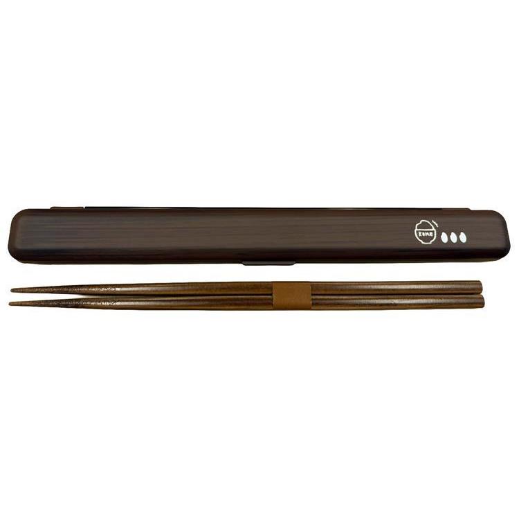 ガイドランチKOME 箸箱セット 木目 23cm