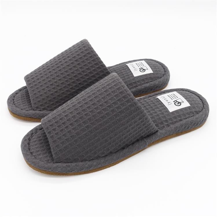 yori ワッフルスリッパ L 25~27cm チャコール チャコールL