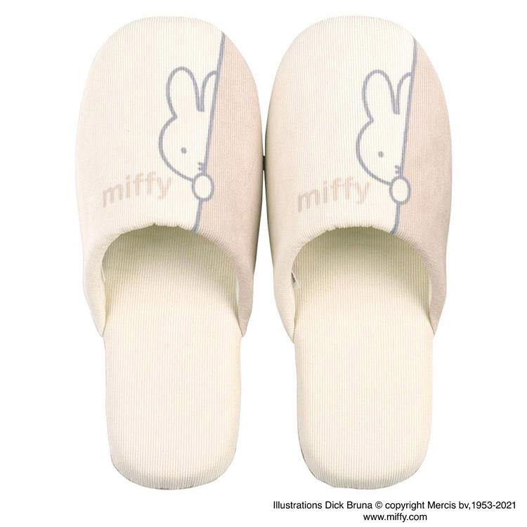 ミッフィー miffy スリッパＭ ボアッパミッフィー  GY グレー 21〜23cm