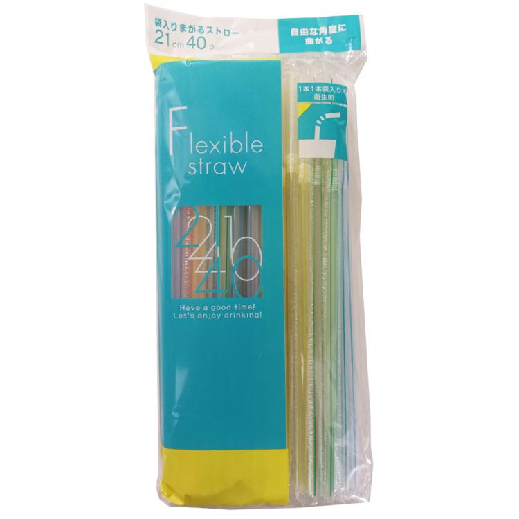 トロピカル 袋入まがるストロー 40本