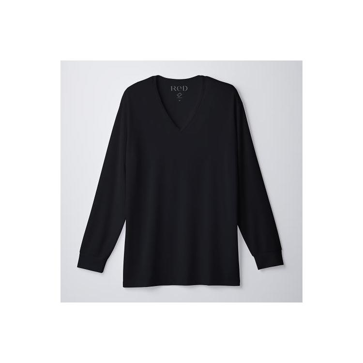 Vネックインナー長袖 ブラック L ブラック:L