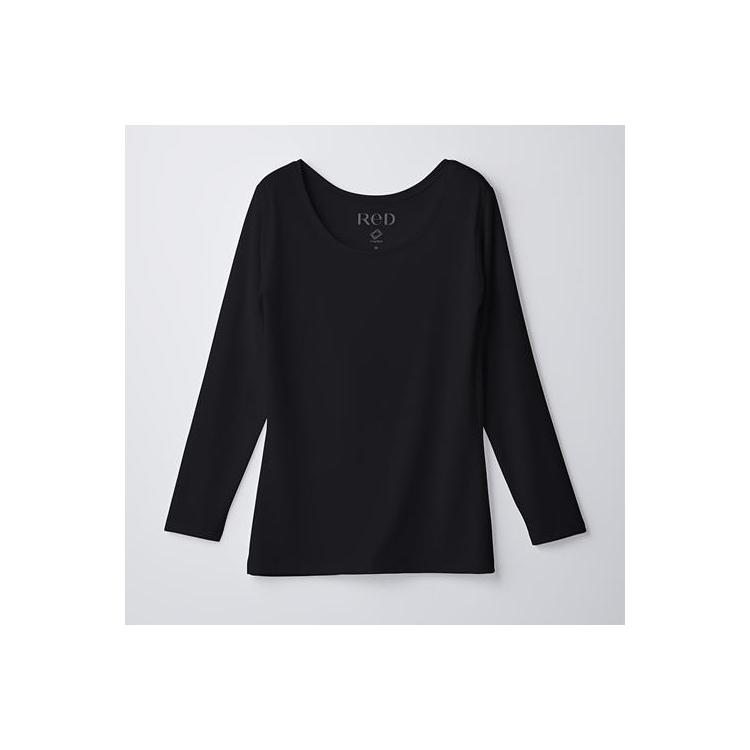 Uネックインナー長袖 ブラック L ブラック:L