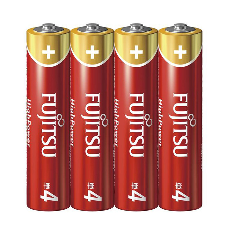 アルカリ乾電池 ハイパワー単４形１．５Ｖ 富士通(４個パック