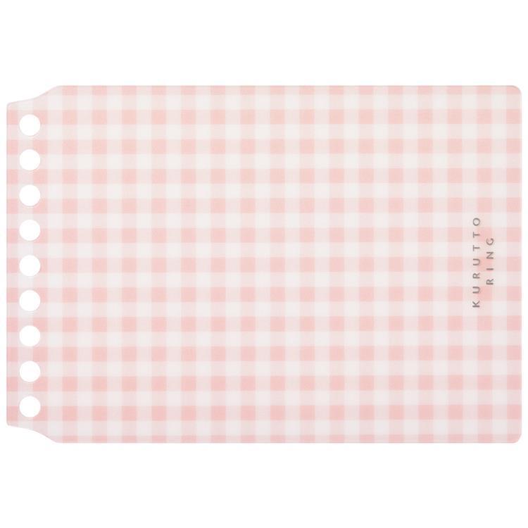 くるっとリング ミニサイズ 表紙 ミニギンガム ライトピンク ライトピンク