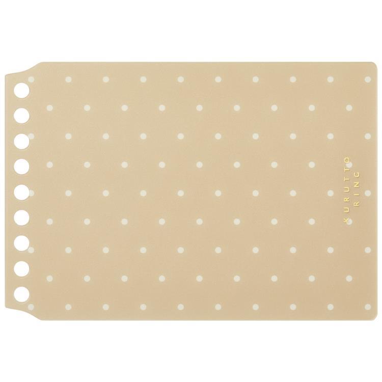 くるっとリング ミニサイズ 表紙 ドット ベージュ ベージュ